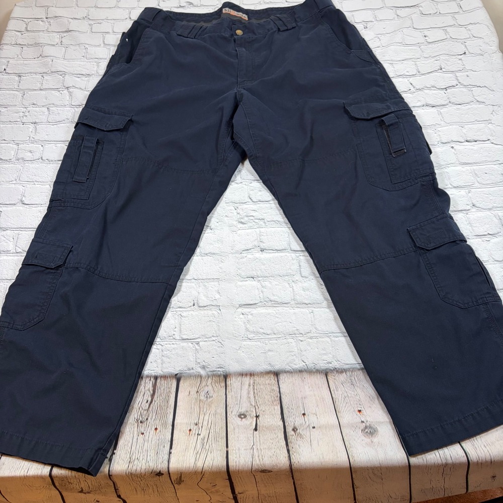 5.11 Tactical Mens Cargo Pants 40x30 Navy Blue Ripstop Utility Trousers